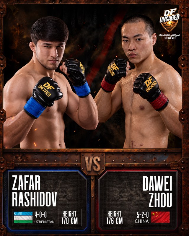 Zafar Rashidov Vs Dawei Zhou at DF UNCAGED. 🥊