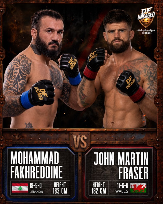 Mohammad Fakhreddine vs John Martin Fraser at DF UNCAGED. 🥊